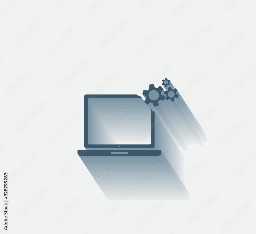 Poster vector dark color icon with shadow on light background