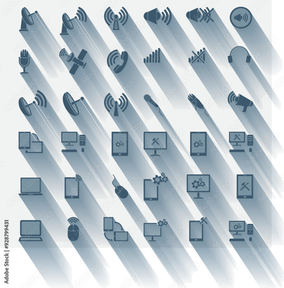 Poster vector dark color icon with shadow on light background