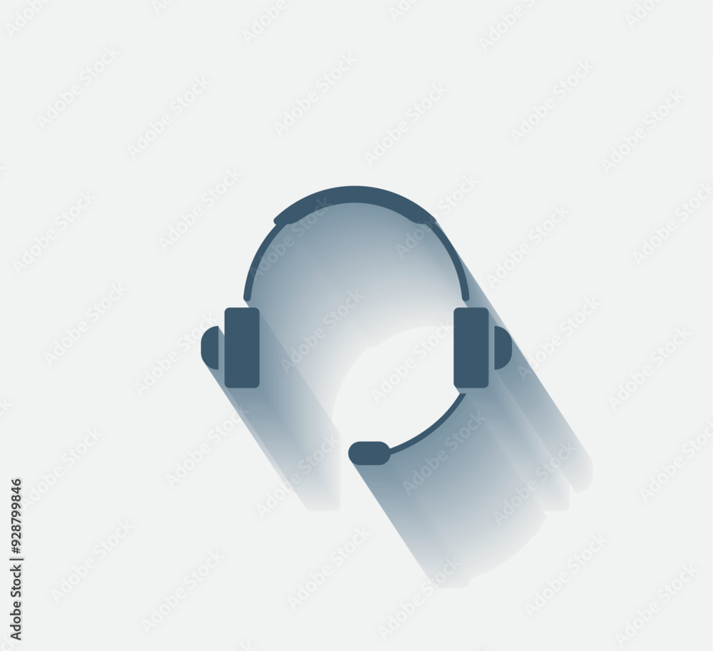 Poster vector dark color icon with shadow on light background