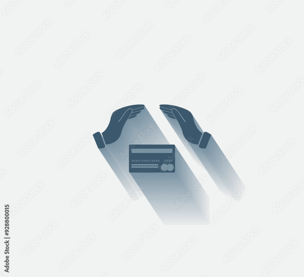 Poster vector dark color icon with shadow on light background