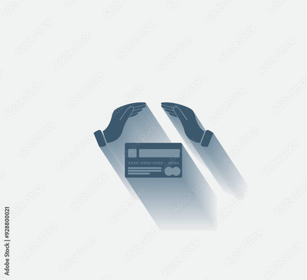 Poster vector dark color icon with shadow on light background