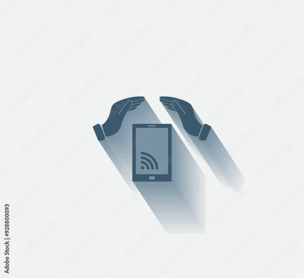 Poster vector dark color icon with shadow on light background
