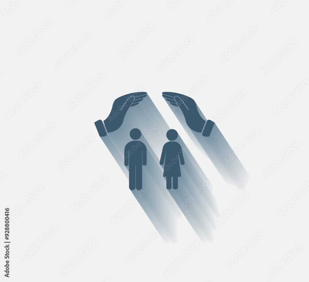 Poster vector dark color icon with shadow on light background