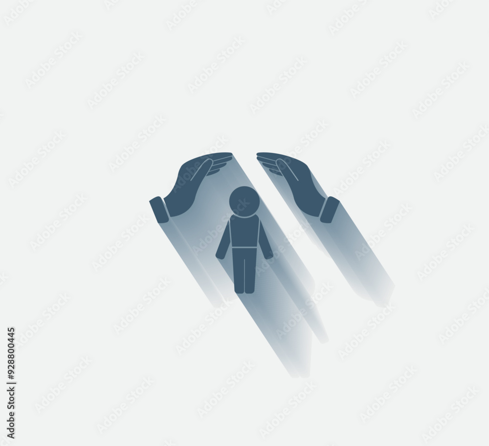 Poster vector dark color icon with shadow on light background
