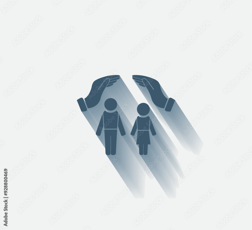 Poster vector dark color icon with shadow on light background