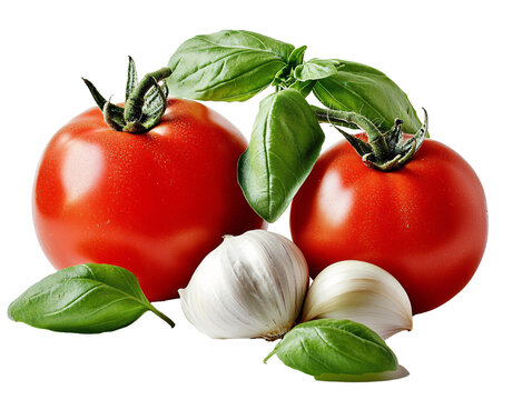 tomatoes and garlic cloves