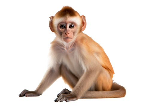 a monkey sitting on the floor
