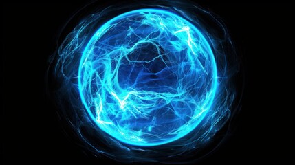 Fototapeta premium Abstract Blue Energy Sphere