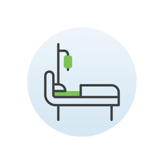 Hospital Bed vector icon
