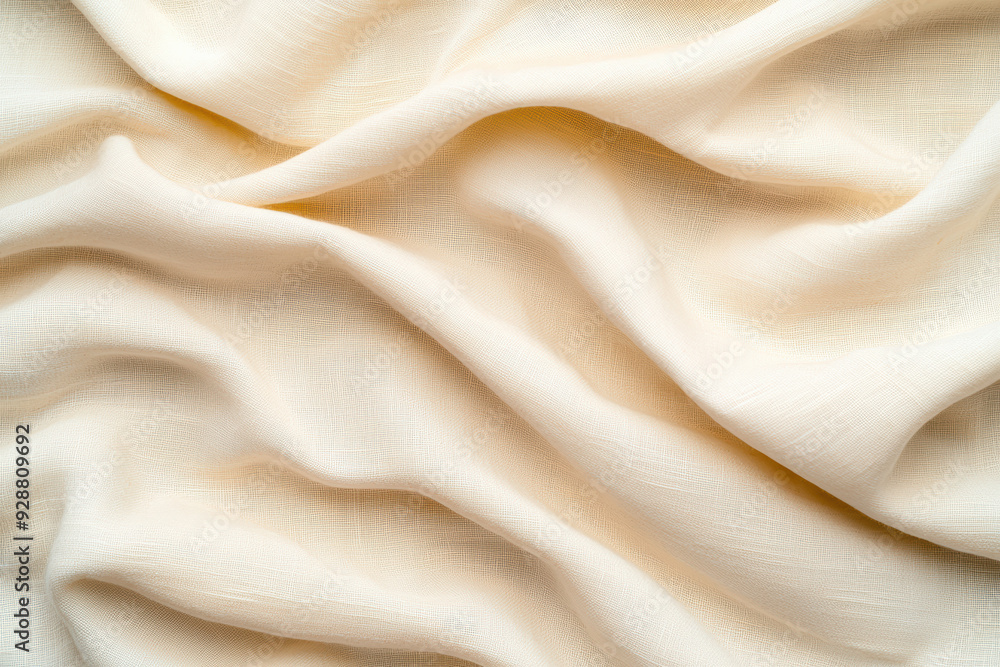 Poster soft and elegant cream-colored fabric texture, showcasing delicate folds and smooth patterns. ideal 