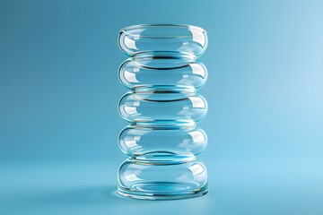 Elegant Transparent Glass Vase with Unique Bubble Design
