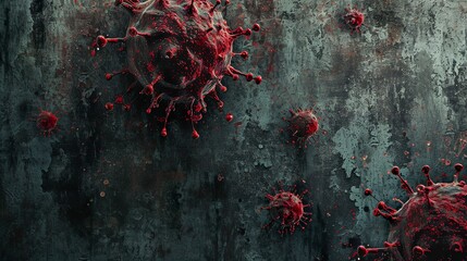 Textured Background Highlighting Virus Threats