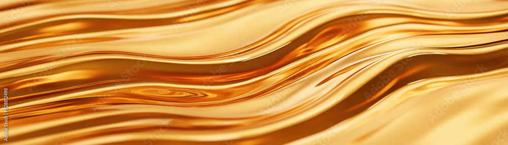 Aufkleber a stunning abstract background featuring smooth, flowing golden waves, creating a luxurious and eleg