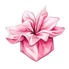 Fototapeta premium A beautifully wrapped pink gift box with an elegant bow, perfect for celebrating special occasions and making memories.