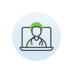 Online Doctor vector icon