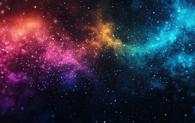 A vibrant, colorful nebula in deep space with stars and cosmic dust, creating an awe-inspiring and surreal astronomical phenomenon.