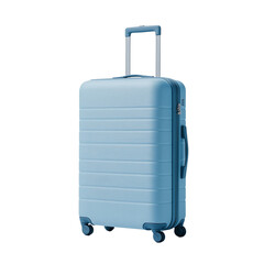 Durable suitcase with smooth hard-shell design displayed on plain white background