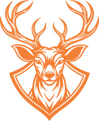 Deer head vector logo