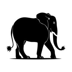 animal typography vector illustration in black