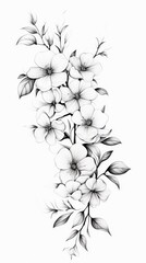 Bold Floral Jasmine Tattoo Design