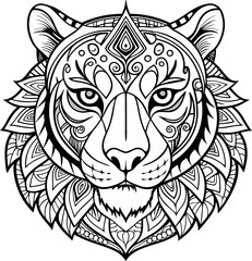 tiger mandala design