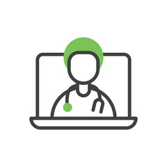 Online Doctor vector icon