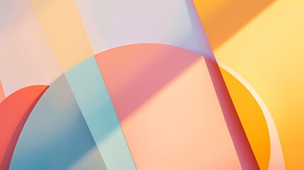 Abstract Geometric Shapes in Pastel Colors