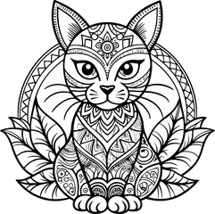 cat mandala design