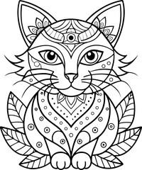 cat mandala design