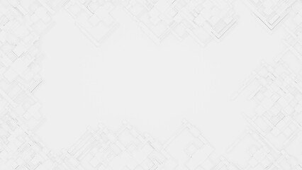 3d illustration of Futuristic frame artistic geometrical design drawing or draft style black and white architecture and modern tech background banner and wallpaper.3d renden.