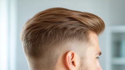 Fototapeta premium A man is worried about the problem of baldness.