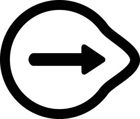 Rounded Filled Arrow Icon