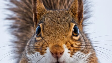 A close up of a squirrel with its mouth open and eyes closed, AI