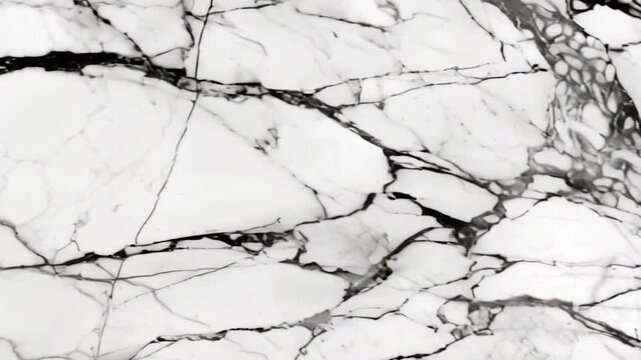 marble texture background intricate black veins on white stone surface luxury design elements modern interiors smooth pan motion video