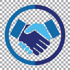A minimalist handshake logo vector art illustration with a handshake icon logo