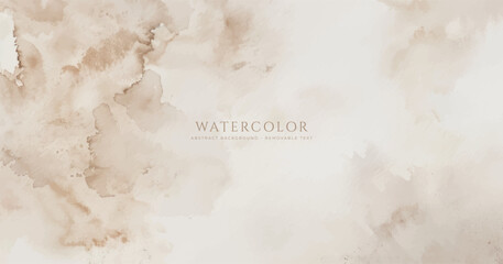 Abstract horizontal watercolor background. Hand drawn vector texture. Brush stroked painting pastel color watercolour