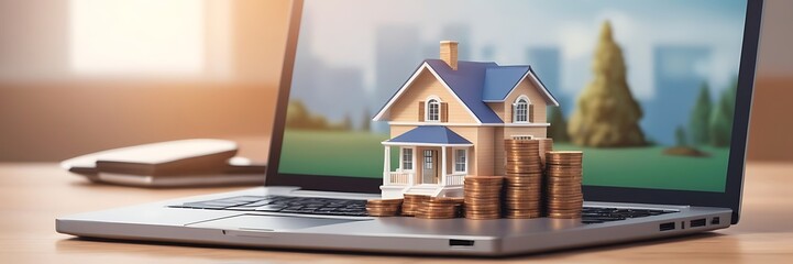 Mini house model. Real estate concept. deal for construction and real estate themes,