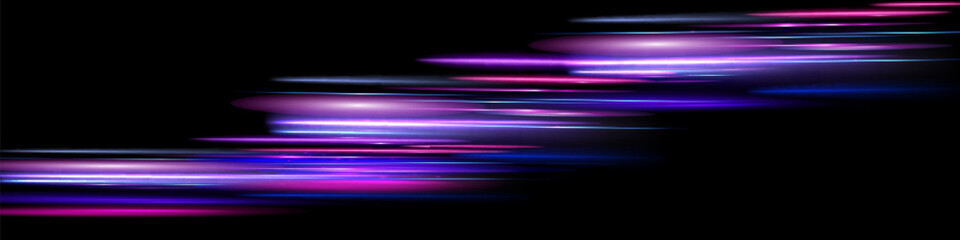 Lines of speed. Colored shiny sparks of spiral wave. Curved bright speed line swirls. Shiny wavy path. bokeh effect.