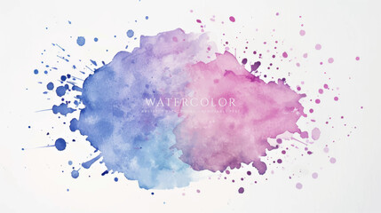 Abstract horizontal watercolor background. Hand drawn vector texture. Brush stroked painting pastel color watercolour