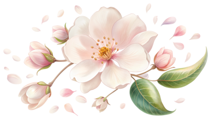 Blossom Flower Petal Plant Isolated on Transparent Background