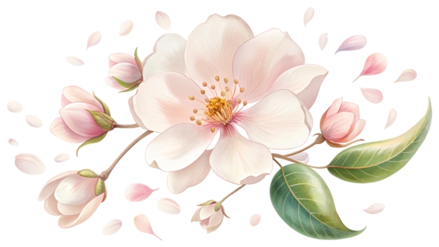 Blossom Flower Petal Plant Isolated on Transparent Background