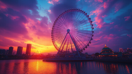 夕焼けの観覧車