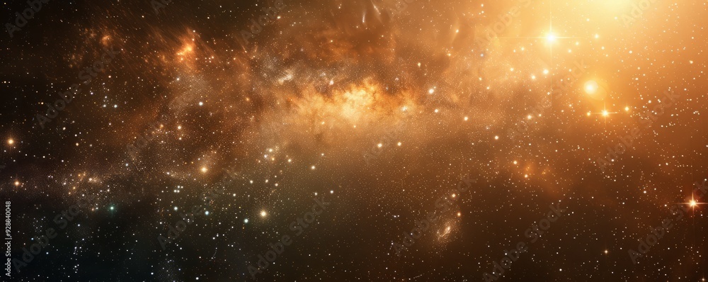 Poster intergalactic void with sparse stars, 4k hyperrealistic photo