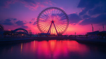 夕焼けの観覧車