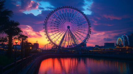 夕焼けの観覧車