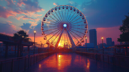 夕焼けの観覧車