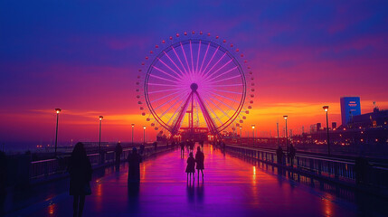 夕焼けの観覧車