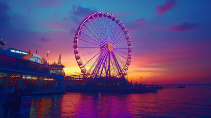 夕焼けの観覧車