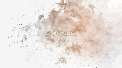Abstract horizontal watercolor background. Hand drawn vector texture. Brush stroked painting pastel color watercolour