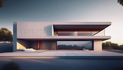 Modern Concrete House with Minimalist Design
